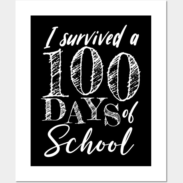 I Survived 100 Days Of School Wall Art by cedricchungerxc